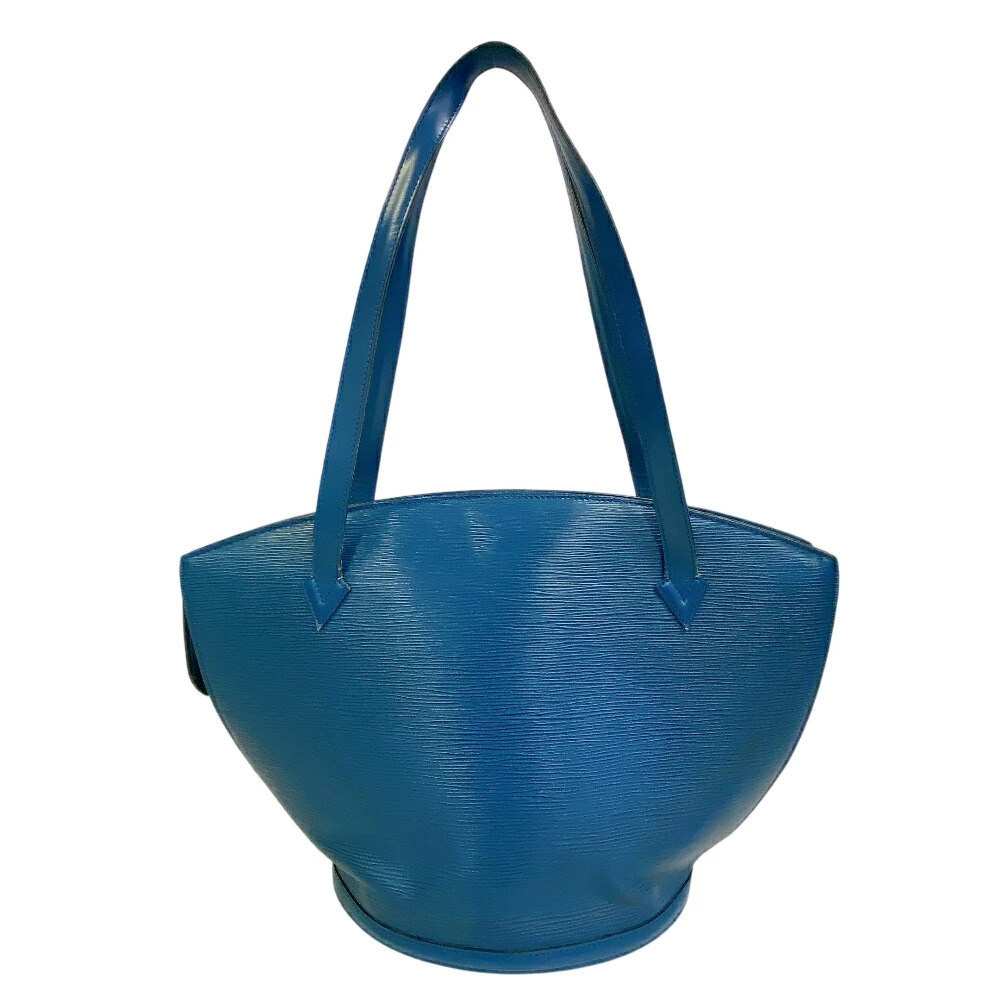 LOUIS VUITTON Saint Jacques Shopping Epi Tote Bag Handbag Shoulder Blue